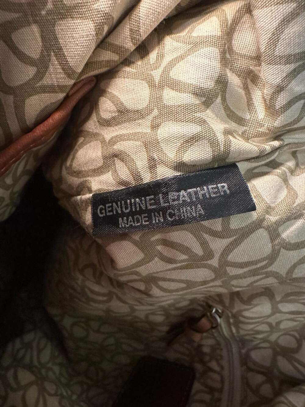 Fossil Brown Leather Hobo Shoulder Bag with Embossed Floral and Textured Details - Picture 13 of 13